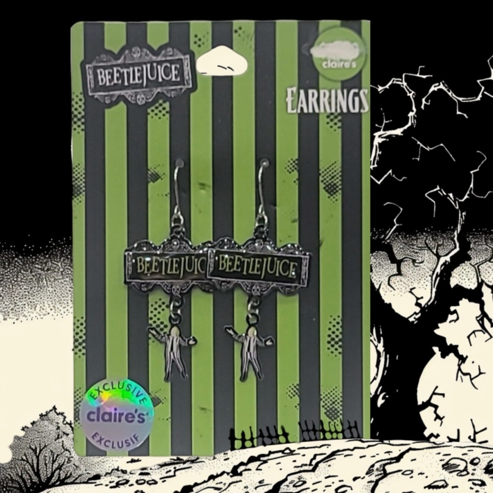 Beetlejuice Beetlejuice Earrings Exclusively by Claire’s